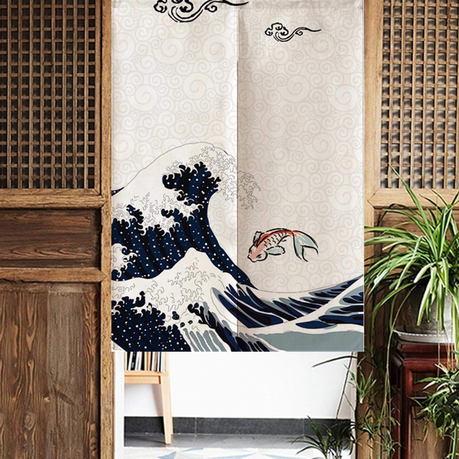Estink Japanese Noren Doorway Curtain,Japanese-style printed half